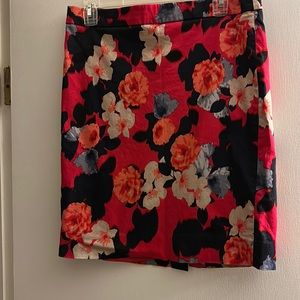 J Crew Floral Pencil Skirt